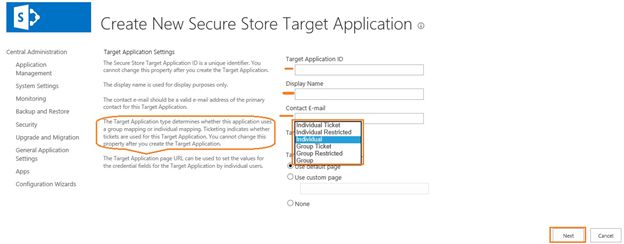 create new secure store application